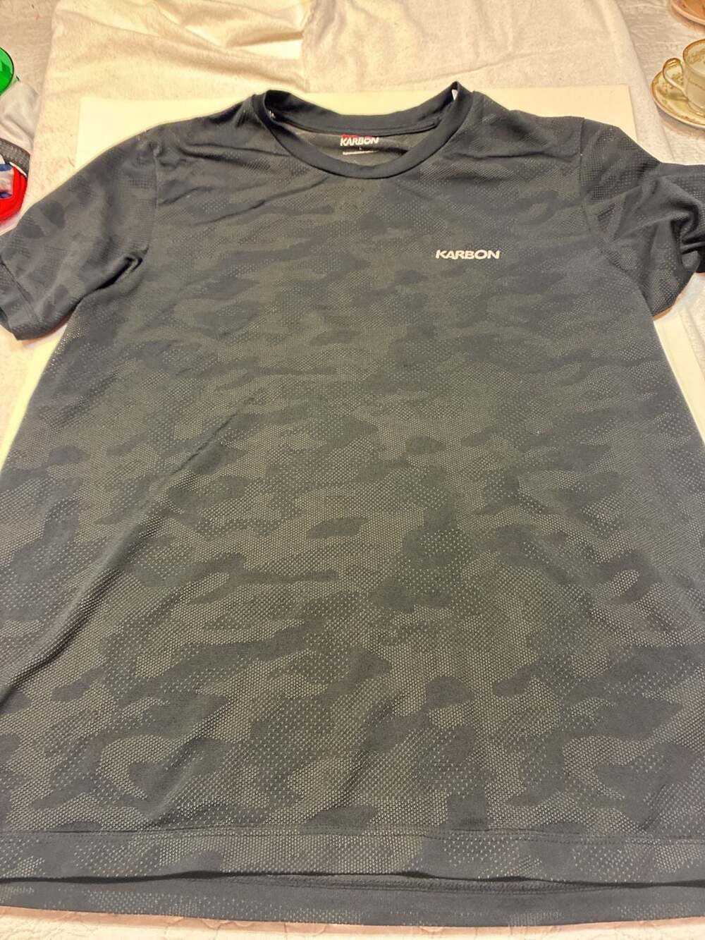 Karbon Men's Camo Jacquard Quick Dry Athletic T-Shirt